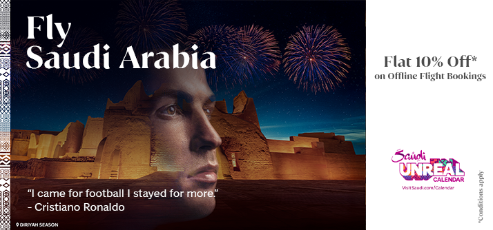 Flat 10% discount on all flights to Saudi Arabia image